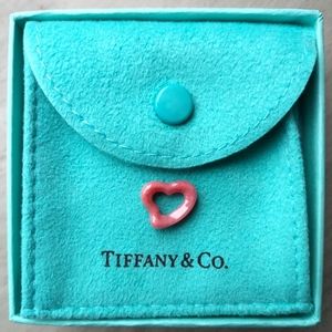 Tiffany & Co Elsa Paretti Pink Rhodonite Open Heart Charm